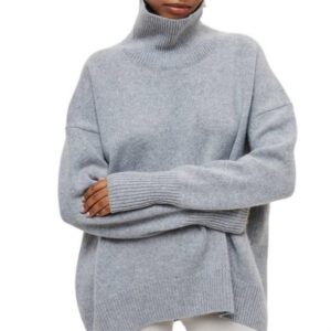 Aatrx Rollkragenpullover Lockerer Damen-Pullover mit halbem Rollkragen für Herbst und Winter (1-tlg)