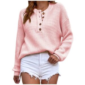 Aatrx Rundhalspullover Damen Herbst Lässig Mode Langarm Einfarbig Strick Pullover (1-tlg)