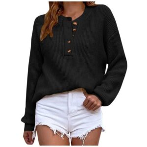 Aatrx Rundhalspullover Damen Herbst Lässig Mode Langarm Einfarbig Strick Pullover (1-tlg)