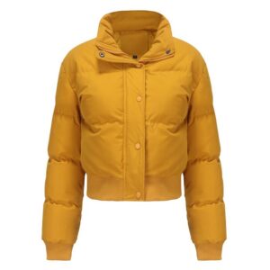 ZanMax Wintermantel Kurze warme Damenjacke aus Baumwolle für Herbst und Winter (1-tlg)